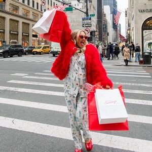 Mallory Ervin In My Sundays NYC at Christmas Pajama Set